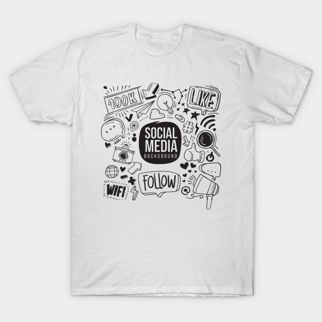 Social Media T-Shirt by Vitorio